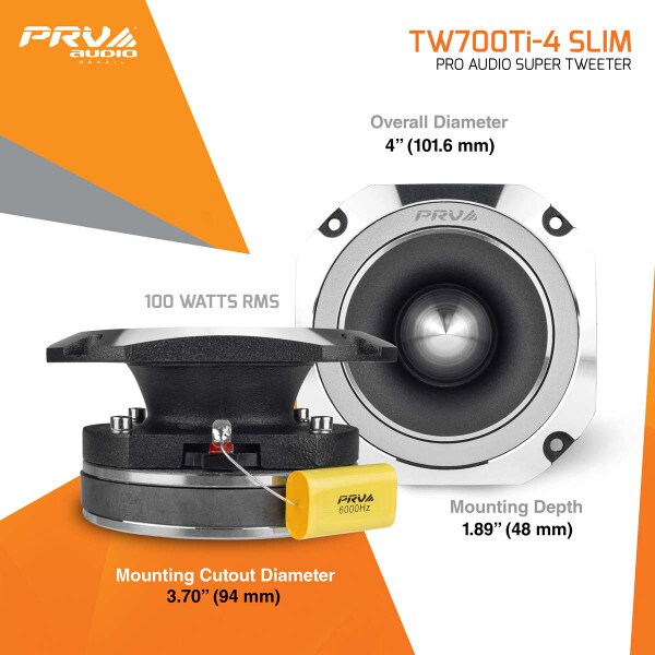 Main product image for PRV Audio TW700Ti-4-SLIM Super Tweeter 4 Ohm Slim Version Pair294-3446